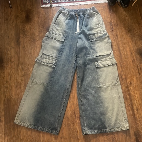Rick Owens DRKSHDW 2023 wide leg cargo jeans - Picture 3 of 14